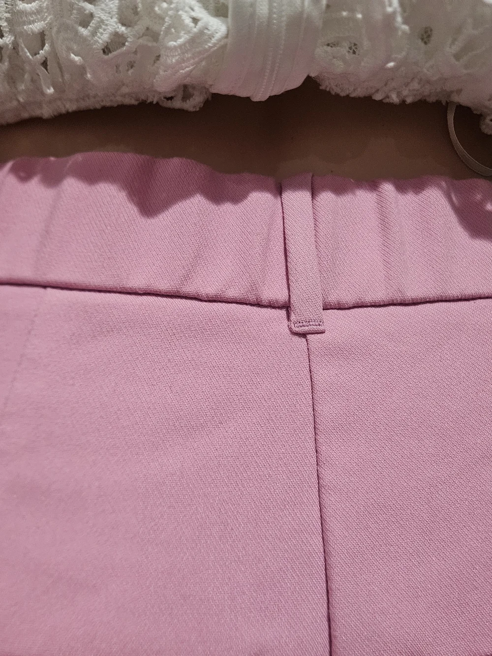 Abercrombie Sloane Pink Wide Leg Trousers High Rise Tailored Pants 27/4 Short - Picture 15 of 16